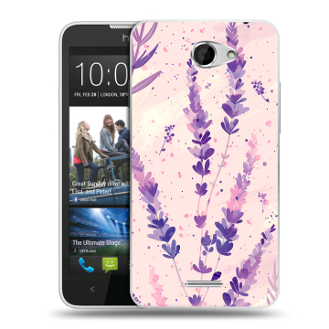 Пластиковый чехол на HTC Desire 516 с принтом цветы лаванда