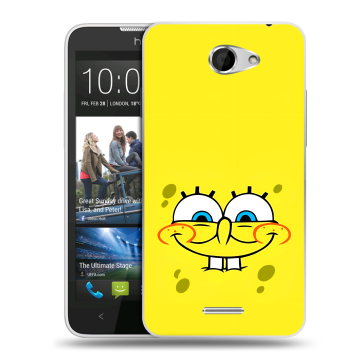 Пластиковый чехол на HTC Desire 516 с принтом спанчбоб спанч боб