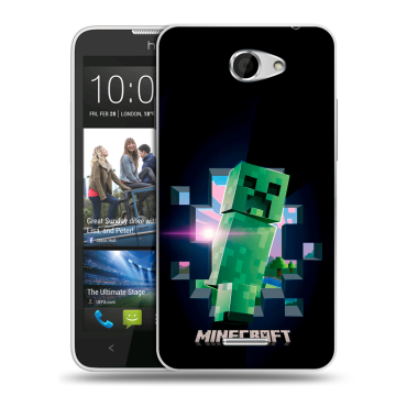 Пластиковый чехол на HTC Desire 516 с принтом Майнкрафт Minecraft
