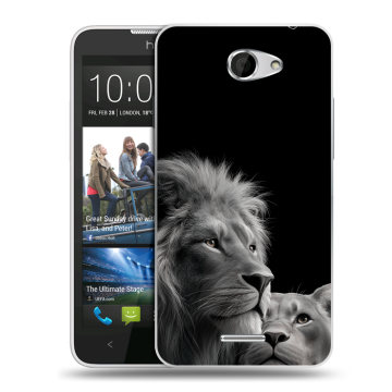 Пластиковый чехол на HTC Desire 516 с принтом Лев кошки Пластиковый чехол на HTC Desire 516 с принтом Лев кошки