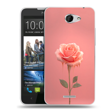 Пластиковый чехол на HTC Desire 516 с принтом Розовая роза Пластиковый чехол на HTC Desire 516 с принтом Розовая роза