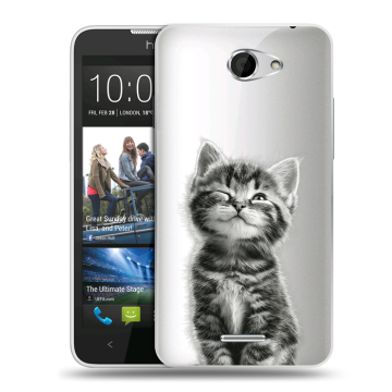 Пластиковый чехол на HTC Desire 516 с принтом Котенок