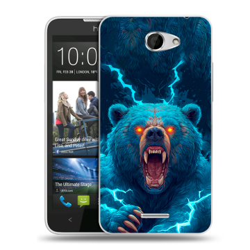 Пластиковый чехол на HTC Desire 516 с принтом Медведь Пластиковый чехол на HTC Desire 516 с принтом Медведь