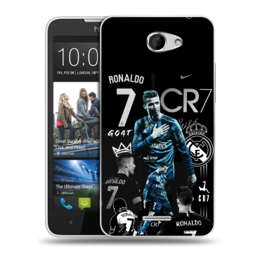 Пластиковый чехол на HTC Desire 516 с принтом Реал Роналдо
