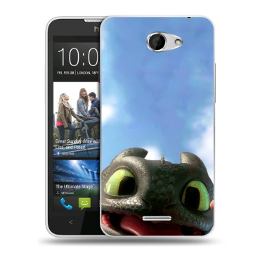 Пластиковый чехол на HTC Desire 516 с принтом Как приручить дракона