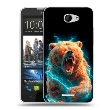 Пластиковый чехол на HTC Desire 516 с принтом Медведь Пластиковый чехол на HTC Desire 516 с принтом Медведь
