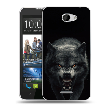 Пластиковый чехол на HTC Desire 516 с принтом Волк