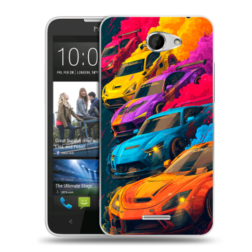 Пластиковый чехол на HTC Desire 516 с принтом Тачки Пластиковый чехол на HTC Desire 516 с принтом Тачки