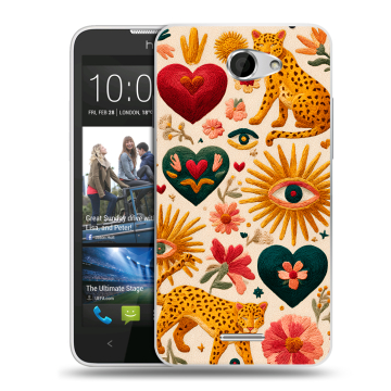 Пластиковый чехол на HTC Desire 516 с принтом Модный принт Пластиковый чехол на HTC Desire 516 с принтом Модный принт