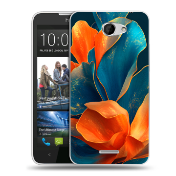 Пластиковый чехол на HTC Desire 516 с принтом Цветы Пластиковый чехол на HTC Desire 516 с принтом Цветы