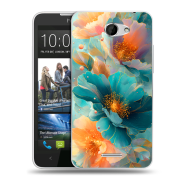 Пластиковый чехол на HTC Desire 516 с принтом Цветы Пластиковый чехол на HTC Desire 516 с принтом Цветы