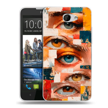 Пластиковый чехол на HTC Desire 516 с принтом Модный принт Пластиковый чехол на HTC Desire 516 с принтом Модный принт