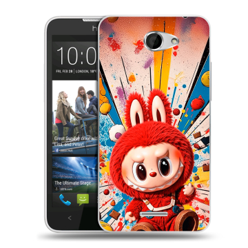 Пластиковый чехол на HTC Desire 516 с принтом Labubu Лабубу