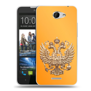 Пластиковый чехол на HTC Desire 516 с принтом Герб Флаг России Пластиковый чехол на HTC Desire 516 с принтом Герб Флаг России