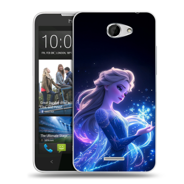Пластиковый чехол на HTC Desire 516 с принтом Холодное сердце Frozen