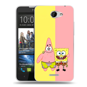 Пластиковый чехол на HTC Desire 516 с принтом Спанч боб Спанчбоб
