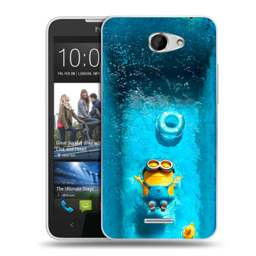 Пластиковый чехол на HTC Desire 516 с принтом Миньоны Пластиковый чехол на HTC Desire 516 с принтом Миньоны