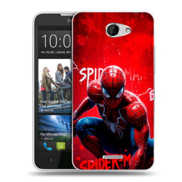 Пластиковый чехол на HTC Desire 516 с принтом Spiderman Человек паук Пластиковый чехол на HTC Desire 516 с принтом Spiderman Человек паук