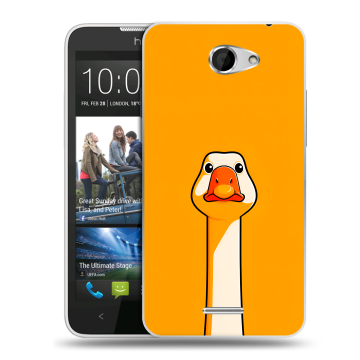 Пластиковый чехол на HTC Desire 516 с принтом Смешная утка Пластиковый чехол на HTC Desire 516 с принтом Смешная утка