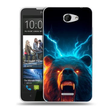 Пластиковый чехол на HTC Desire 516 с принтом Медведь Пластиковый чехол на HTC Desire 516 с принтом Медведь