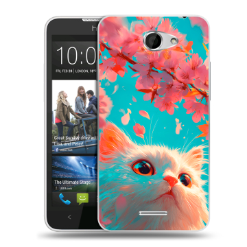 Пластиковый чехол на HTC Desire 516 с принтом Красивый кот Пластиковый чехол на HTC Desire 516 с принтом Красивый кот