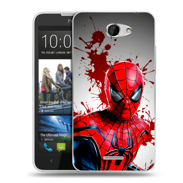 Пластиковый чехол на HTC Desire 516 с принтом Spiderman Человек паук