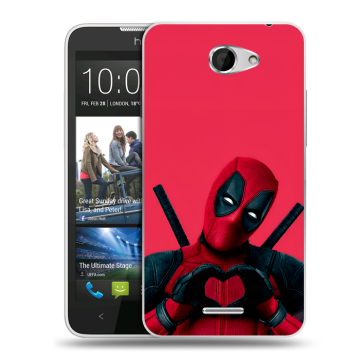 Пластиковый чехол на HTC Desire 516 с принтом Дедпул Deadpool