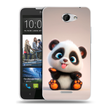 Пластиковый чехол на HTC Desire 516 с принтом милая панда