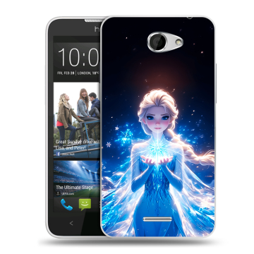 Пластиковый чехол на HTC Desire 516 с принтом Холодное сердце Frozen