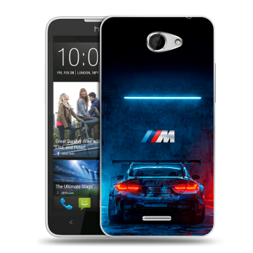 Пластиковый чехол на HTC Desire 516 с принтом BMW БМВ