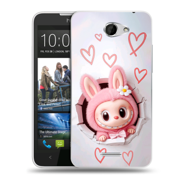 Пластиковый чехол на HTC Desire 516 с принтом Labubu Лабубу