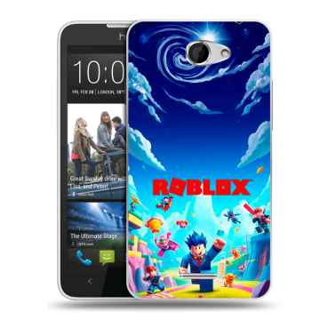 Пластиковый чехол на HTC Desire 516 с принтом Roblox Роблокс
