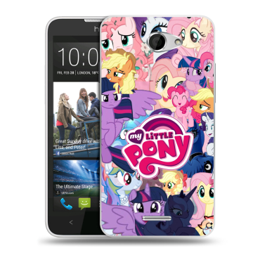 Пластиковый чехол на HTC Desire 516 с принтом My little pony Дружба чудо Пластиковый чехол на HTC Desire 516 с принтом My little pony Дружба чудо