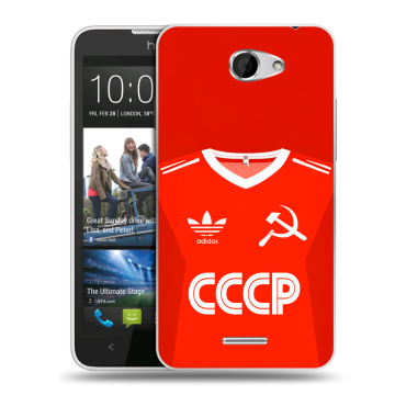 Пластиковый чехол на HTC Desire 516 с принтом Флаг Герб СССР Пластиковый чехол на HTC Desire 516 с принтом Флаг Герб СССР