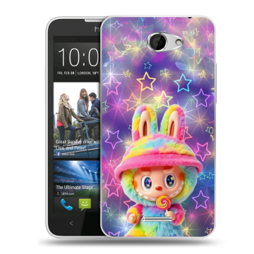Пластиковый чехол на HTC Desire 516 с принтом Labubu Лабубу