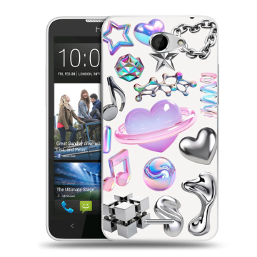 Пластиковый чехол на HTC Desire 516 с принтом Y2K