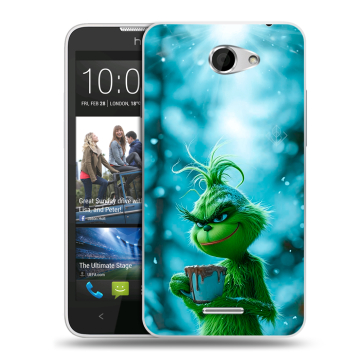 Пластиковый чехол на HTC Desire 516 с принтом Новый год гринч Пластиковый чехол на HTC Desire 516 с принтом Новый год гринч