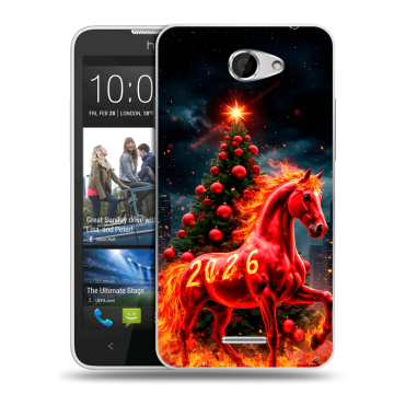 Пластиковый чехол на HTC Desire 516 с принтом Новый год Пластиковый чехол на HTC Desire 516 с принтом Новый год