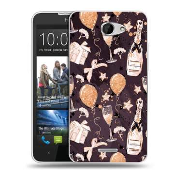 Пластиковый чехол на HTC Desire 516 с принтом Новый год Пластиковый чехол на HTC Desire 516 с принтом Новый год