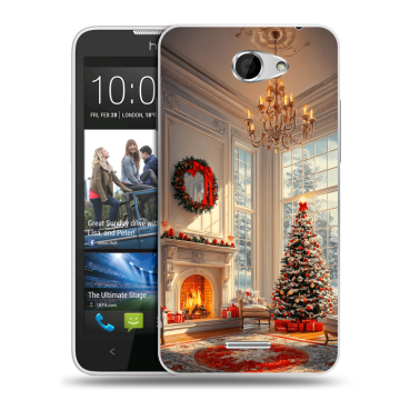 Пластиковый чехол на HTC Desire 516 с принтом Новый год Пластиковый чехол на HTC Desire 516 с принтом Новый год