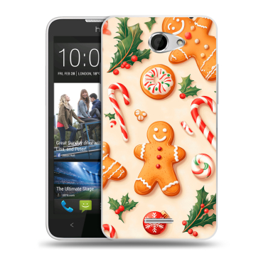 Пластиковый чехол на HTC Desire 516 с принтом Новый год Пластиковый чехол на HTC Desire 516 с принтом Новый год
