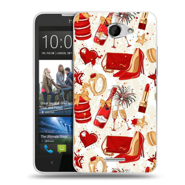 Пластиковый чехол на HTC Desire 516 с принтом Новый год Пластиковый чехол на HTC Desire 516 с принтом Новый год