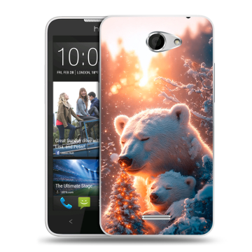 Пластиковый чехол на HTC Desire 516 с принтом Новый год Пластиковый чехол на HTC Desire 516 с принтом Новый год