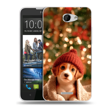 Пластиковый чехол на HTC Desire 516 с принтом Новый год Пластиковый чехол на HTC Desire 516 с принтом Новый год
