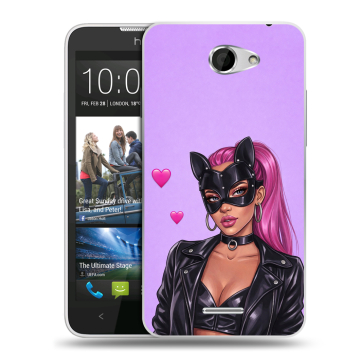 Пластиковый чехол на HTC Desire 516 с принтом женский Пластиковый чехол на HTC Desire 516 с принтом женский