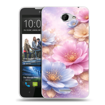 Пластиковый чехол на HTC Desire 516 с принтом женский