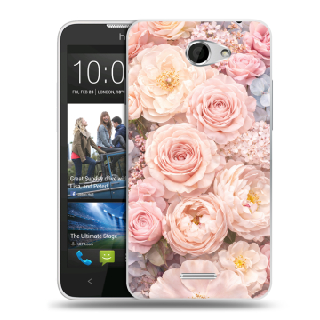 Пластиковый чехол на HTC Desire 516 с принтом женский
