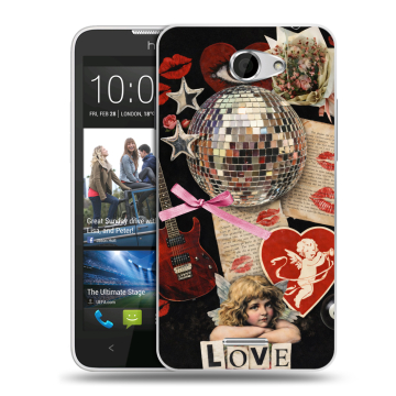 Пластиковый чехол на HTC Desire 516 с принтом для девочек Пластиковый чехол на HTC Desire 516 с принтом для девочек