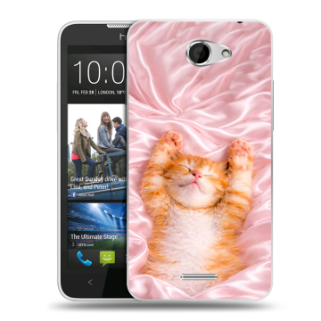 Пластиковый чехол на HTC Desire 516 с принтом женский