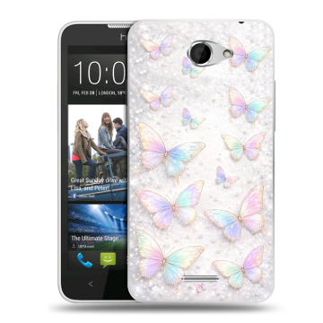 Пластиковый чехол на HTC Desire 516 с принтом женский